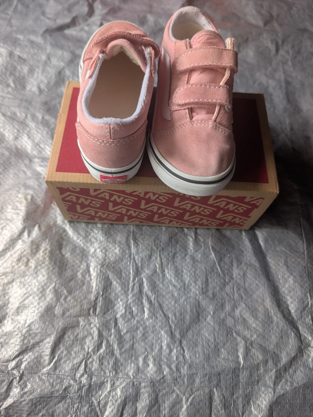 Vans Old Skool V Toddler Shoes Pink Size 10 - photo 3