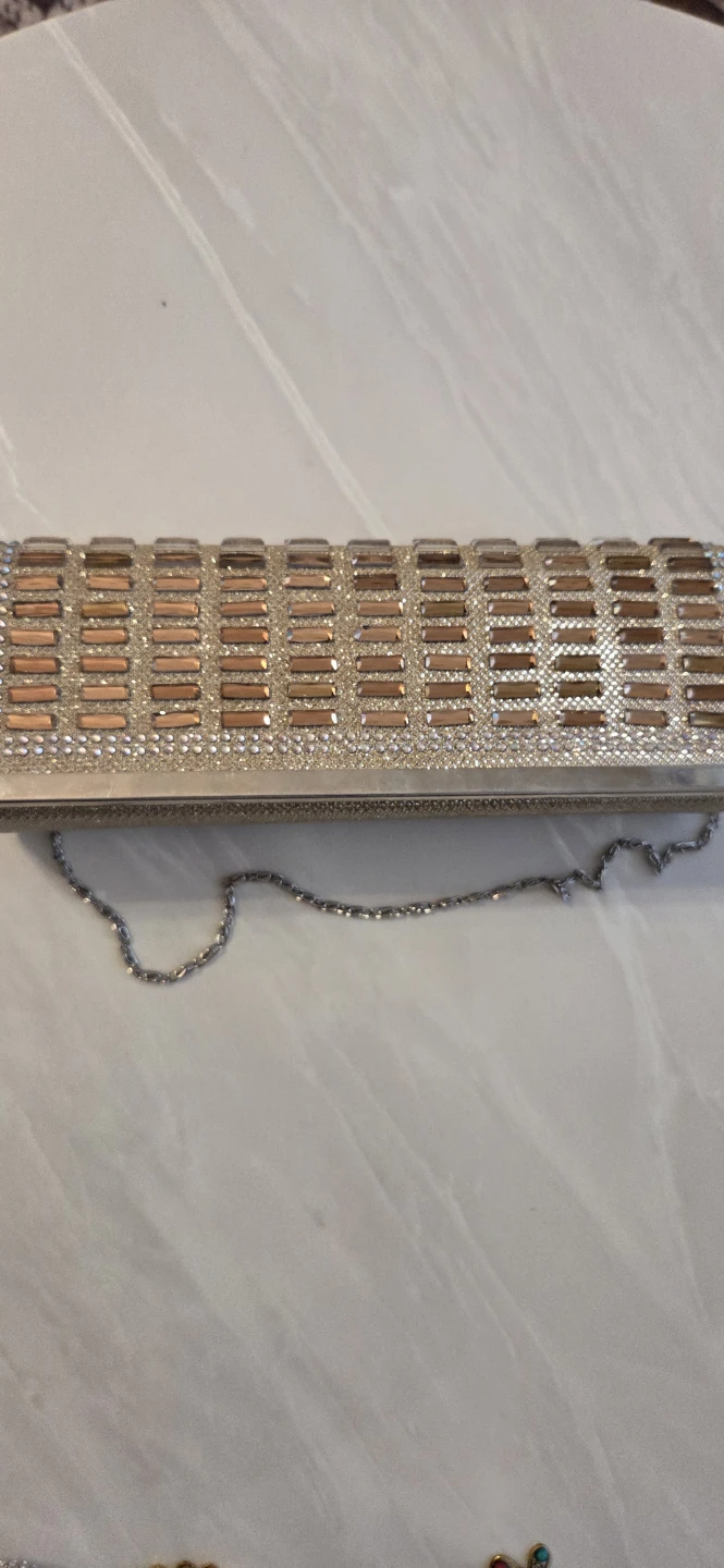 Gold Rhinestone Evening Clutch Bag - photo 5