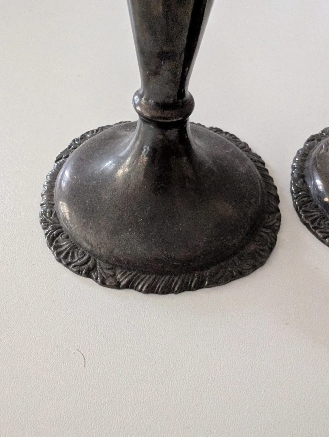 Set of Two Silver-Plated  heavy Candlesticks - photo 2