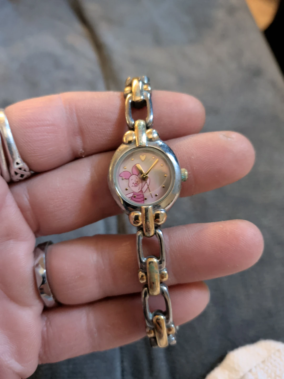 Disney Piglet Two-Tone Link Watch
