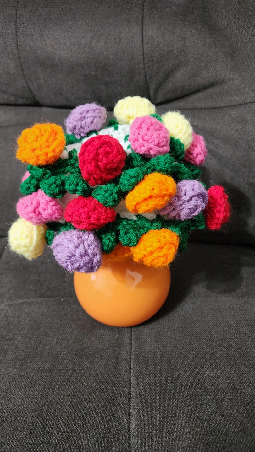 Hand-Crocheted Floral Bouquet