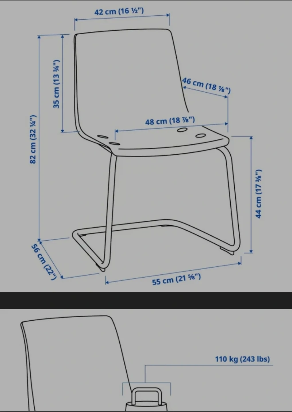 IKEA TOBIAS Chair - Transparent/Chrome - photo 2