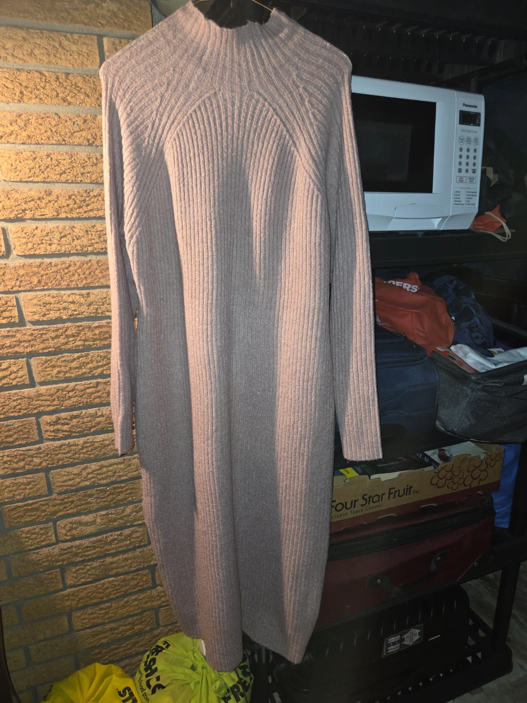 Ribbed Mock Neck Sweater Dress - photo 2