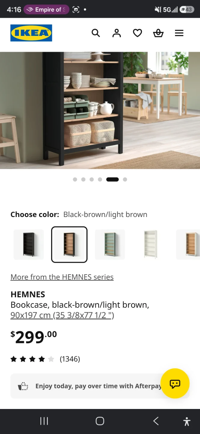 IKEA HEMNES Bookcase - Black-brown/Light brown - photo 4