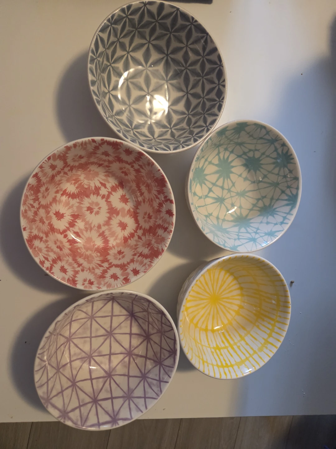 Set of 5 Signature Housewares Stoneware Bowls