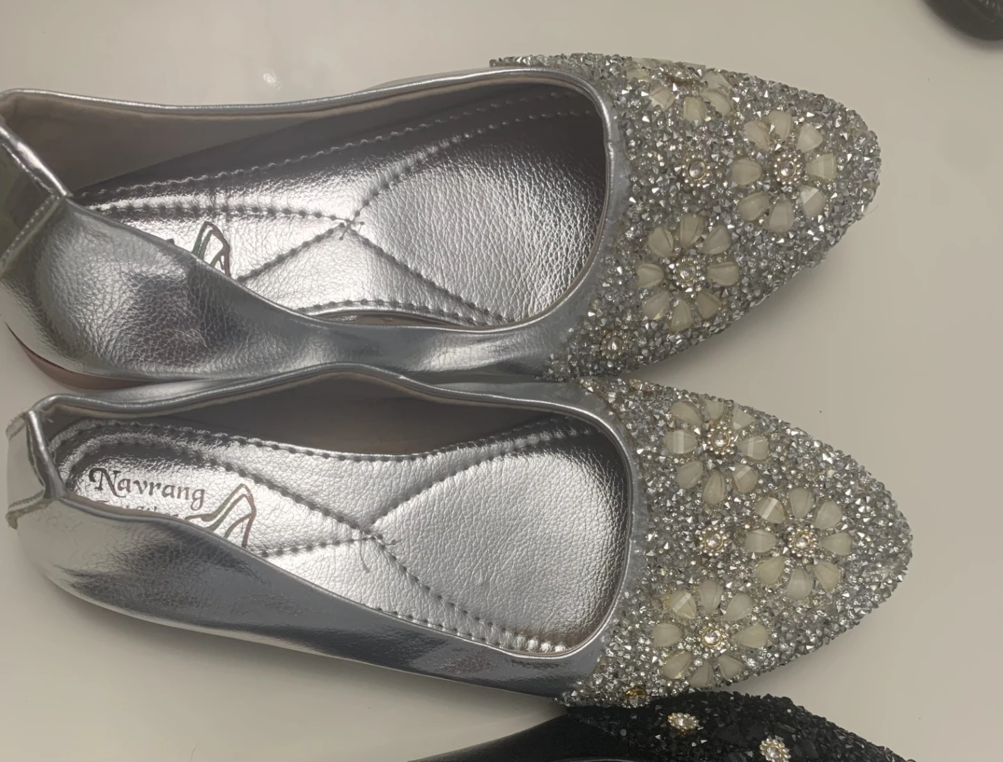 Navrang Silver Embellished Ballet Flats 🏈 - photo 3