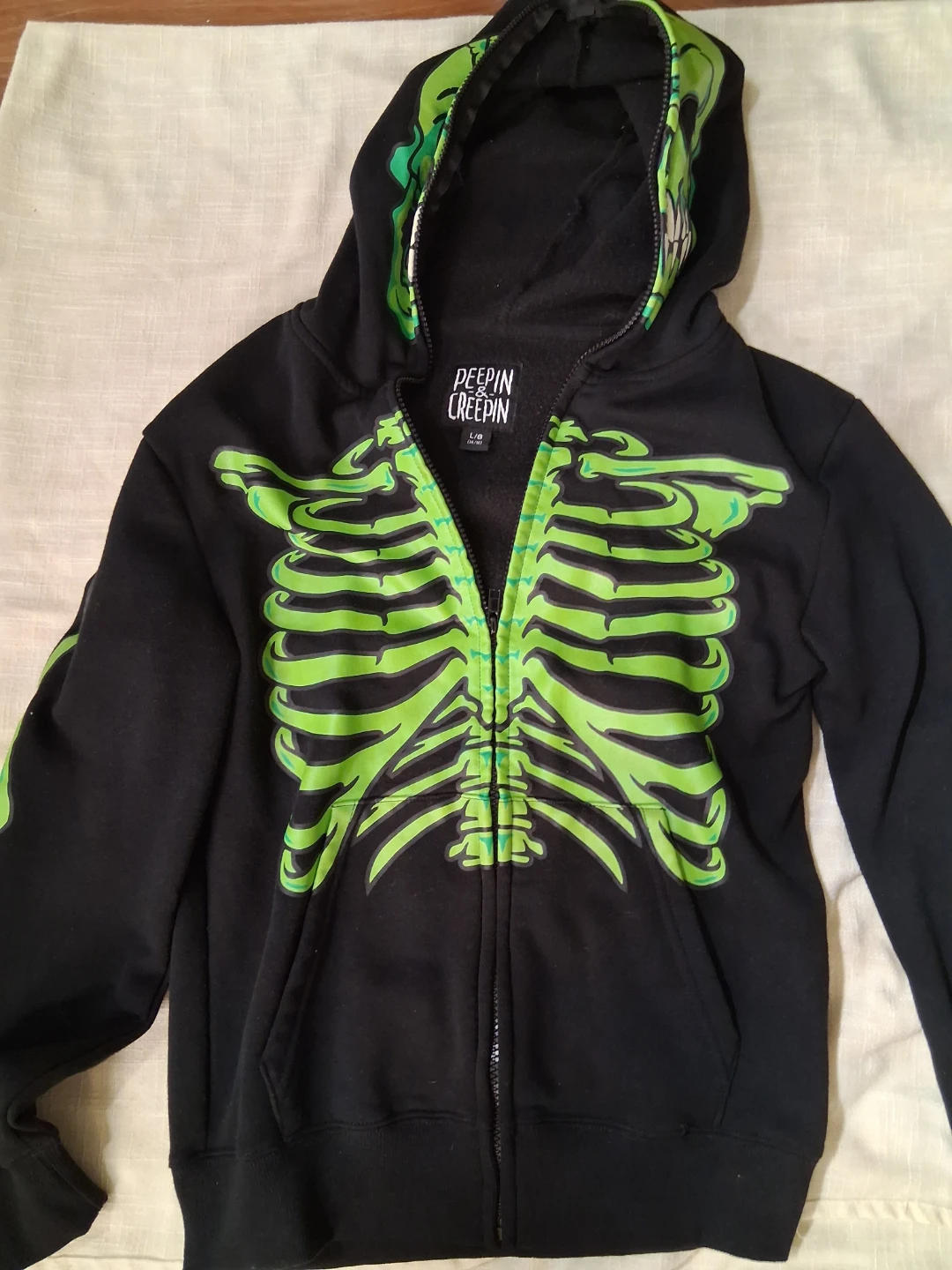 Skeleton Full-Zip Hoodie with mesh eye panels size large (14/16) - photo 2