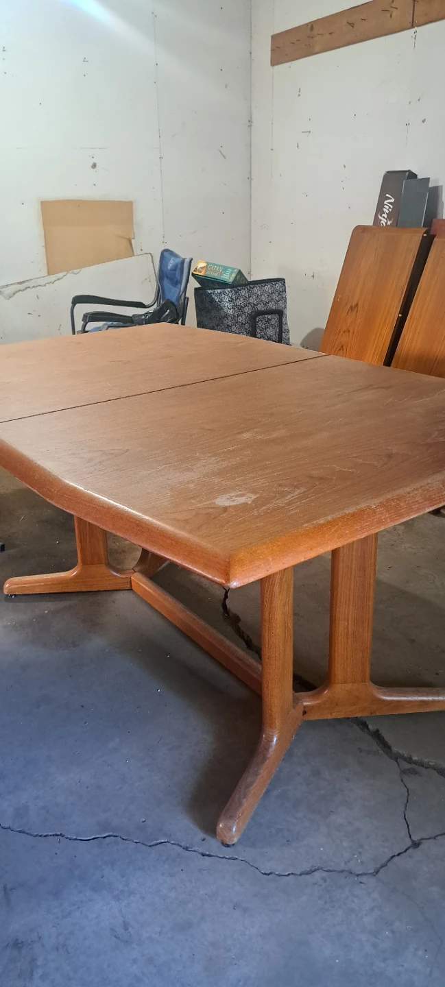 Mid-Century Modern Teak Extendable Dining Table
