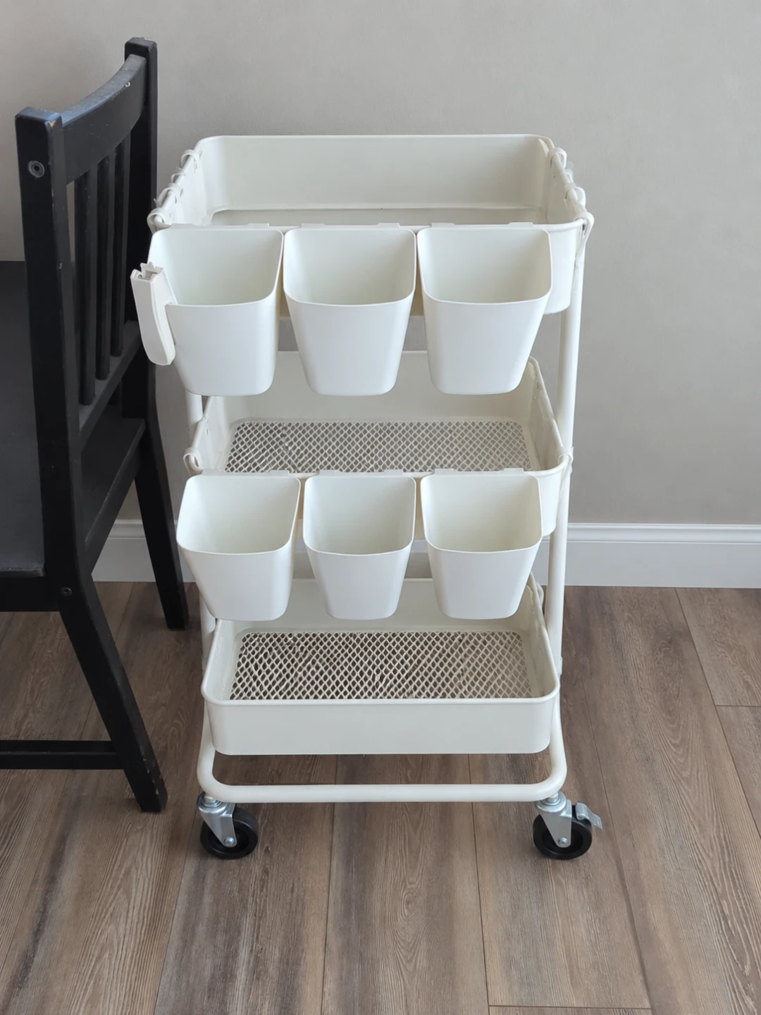 Ikea utility cart + 6 free containers