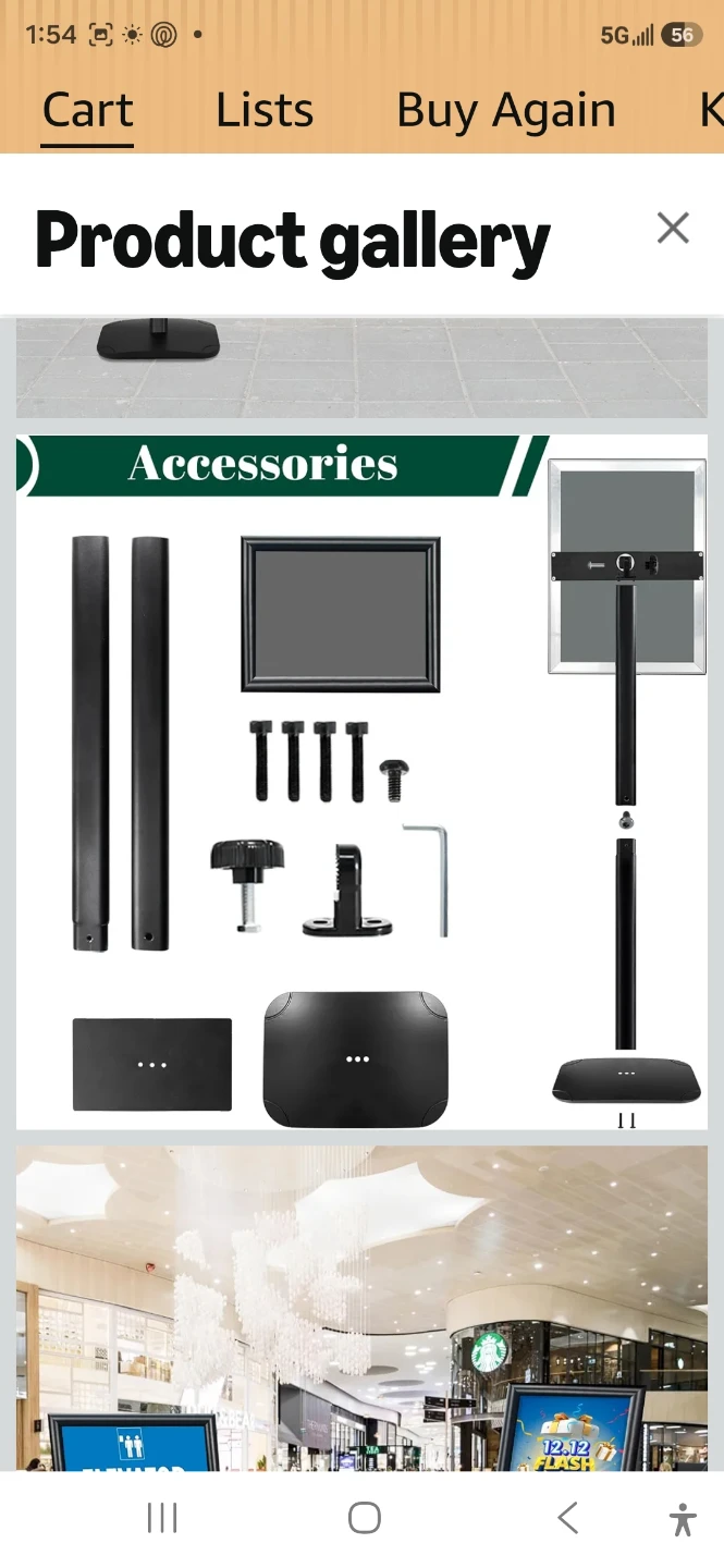 Adjustable Black Pedestal Sign Stand 11x17 - photo 5