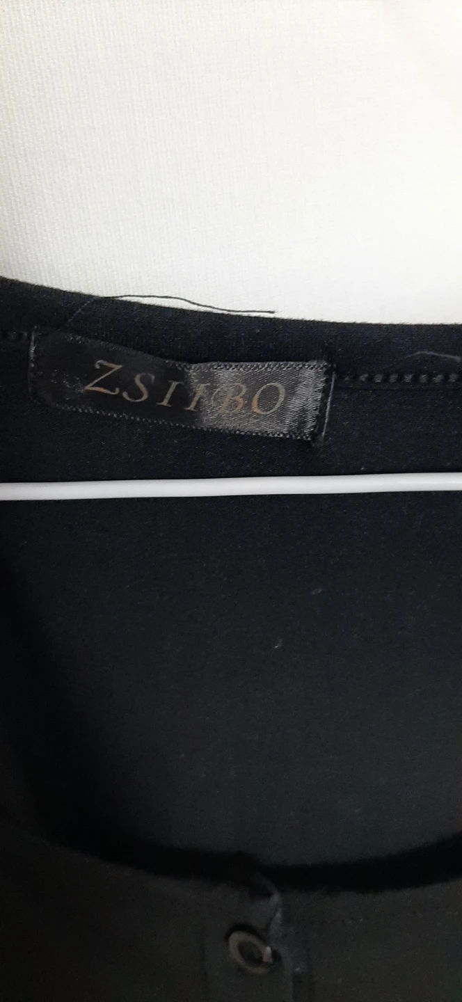 Zsiibo black button-front sleeveless dress - photo 2