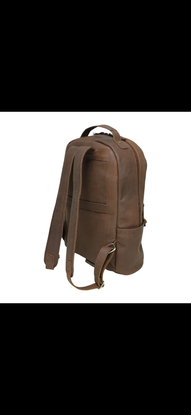 Brown Leather Backpack - photo 3