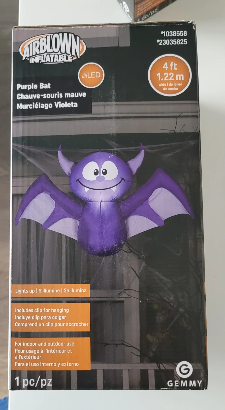 Inflatable purple bat
