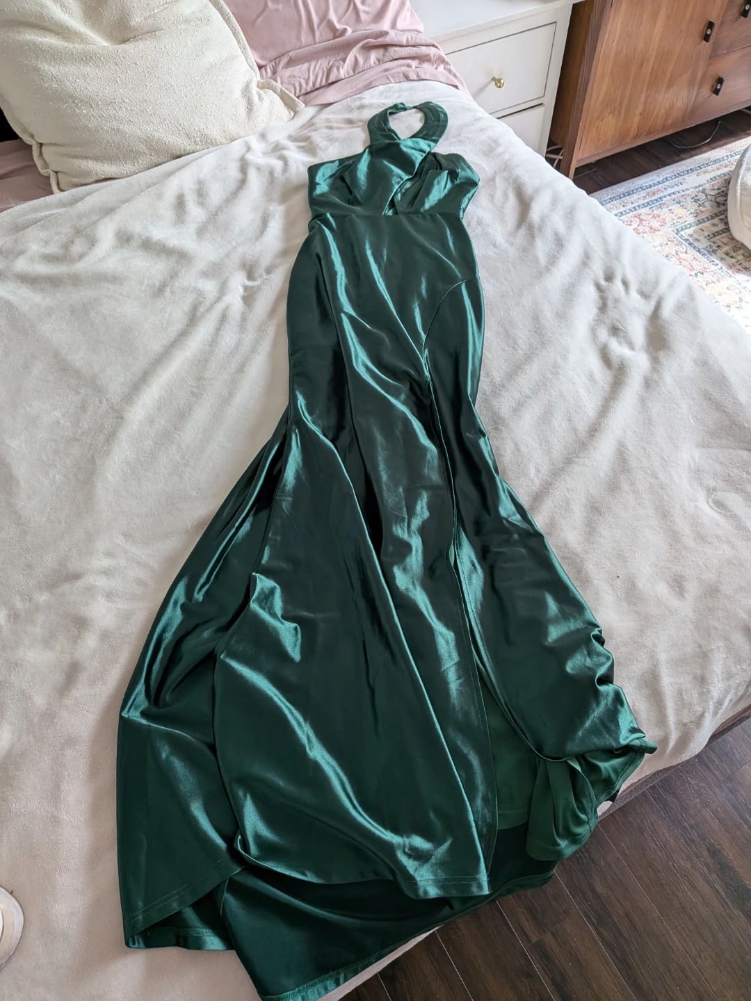 Le Chateau Emerald Green Halter Neck Maxi Dress XXS