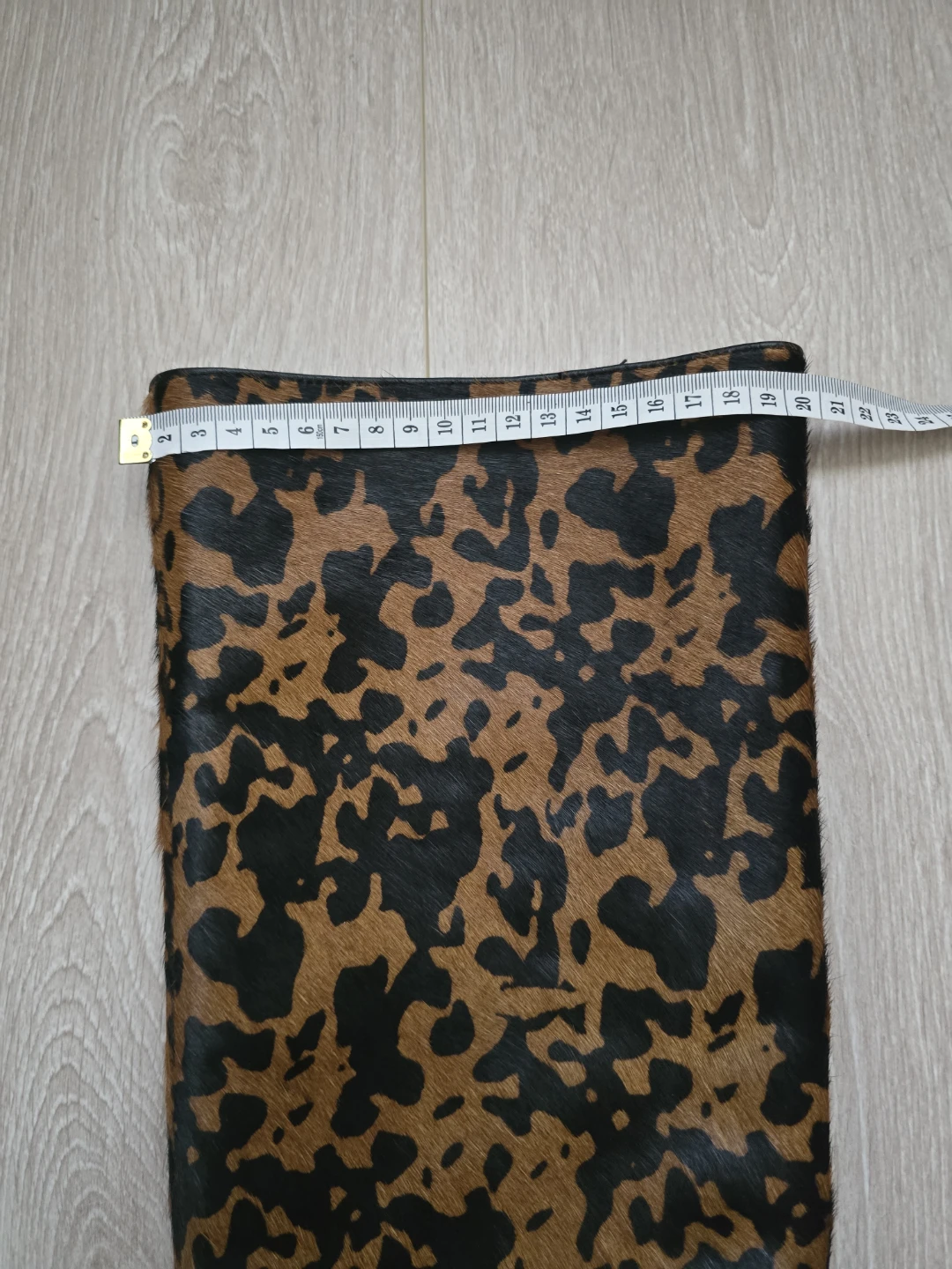 H&M Leather Leopard Print Knee-High Boots - photo 3
