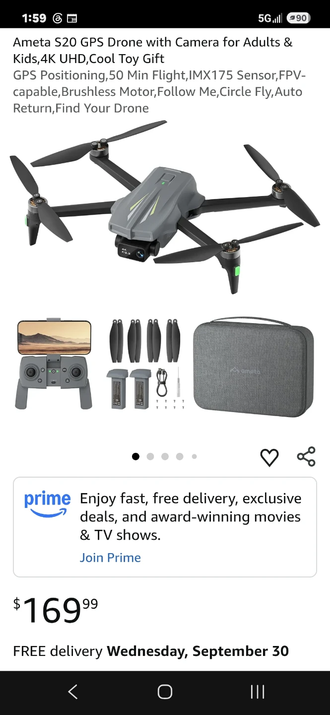 Ameta S20 4K  GPS Drone 185g - photo 2
