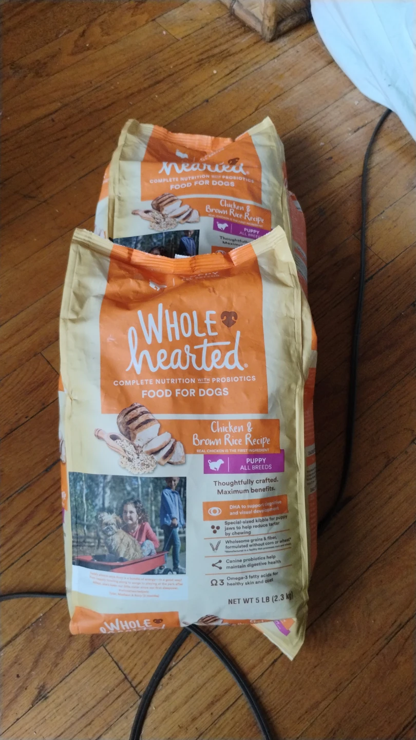 Wholehearted Puppy Dog Food 5 lb for 2 bags