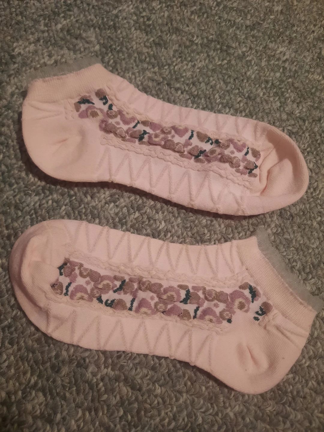 New Pink Floral Ankle Socks - photo 3