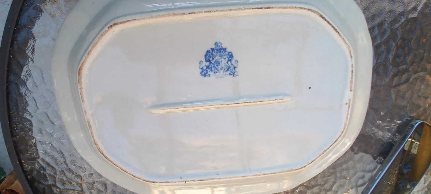 Blue and White Ceramic Serving Platter - photo 5