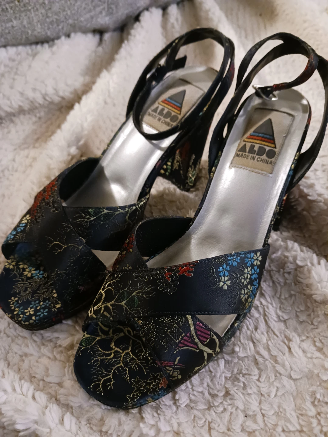 ALDO Floral Print Heeled Sandals