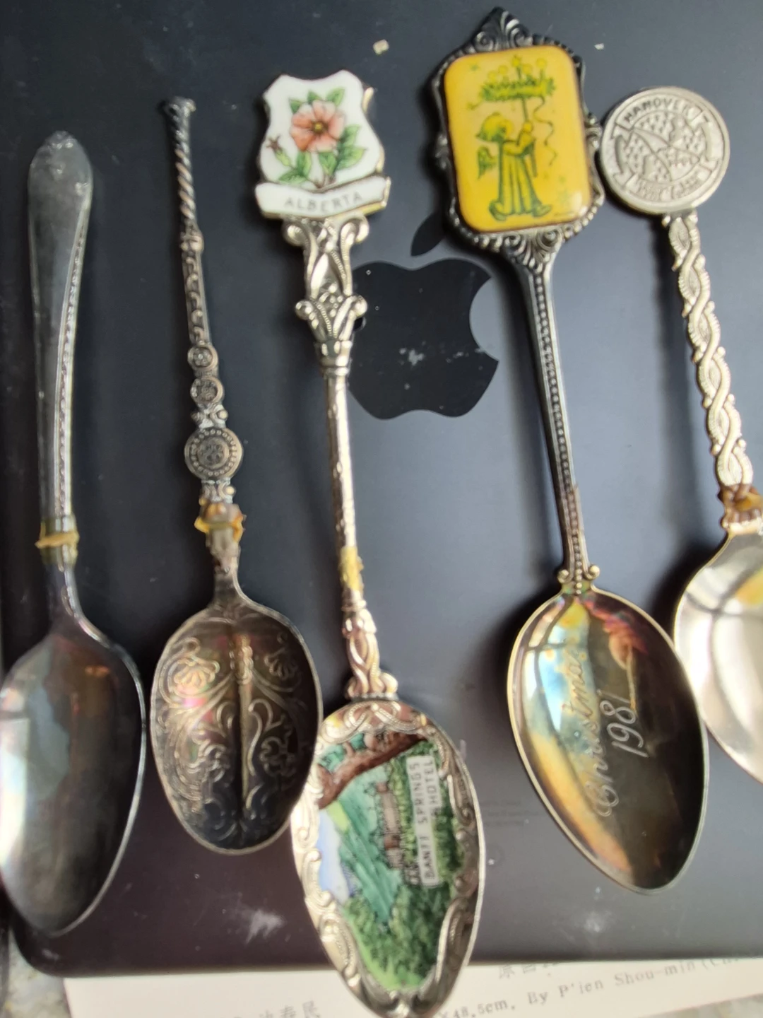 Set of 5 collectible souvenir spoons