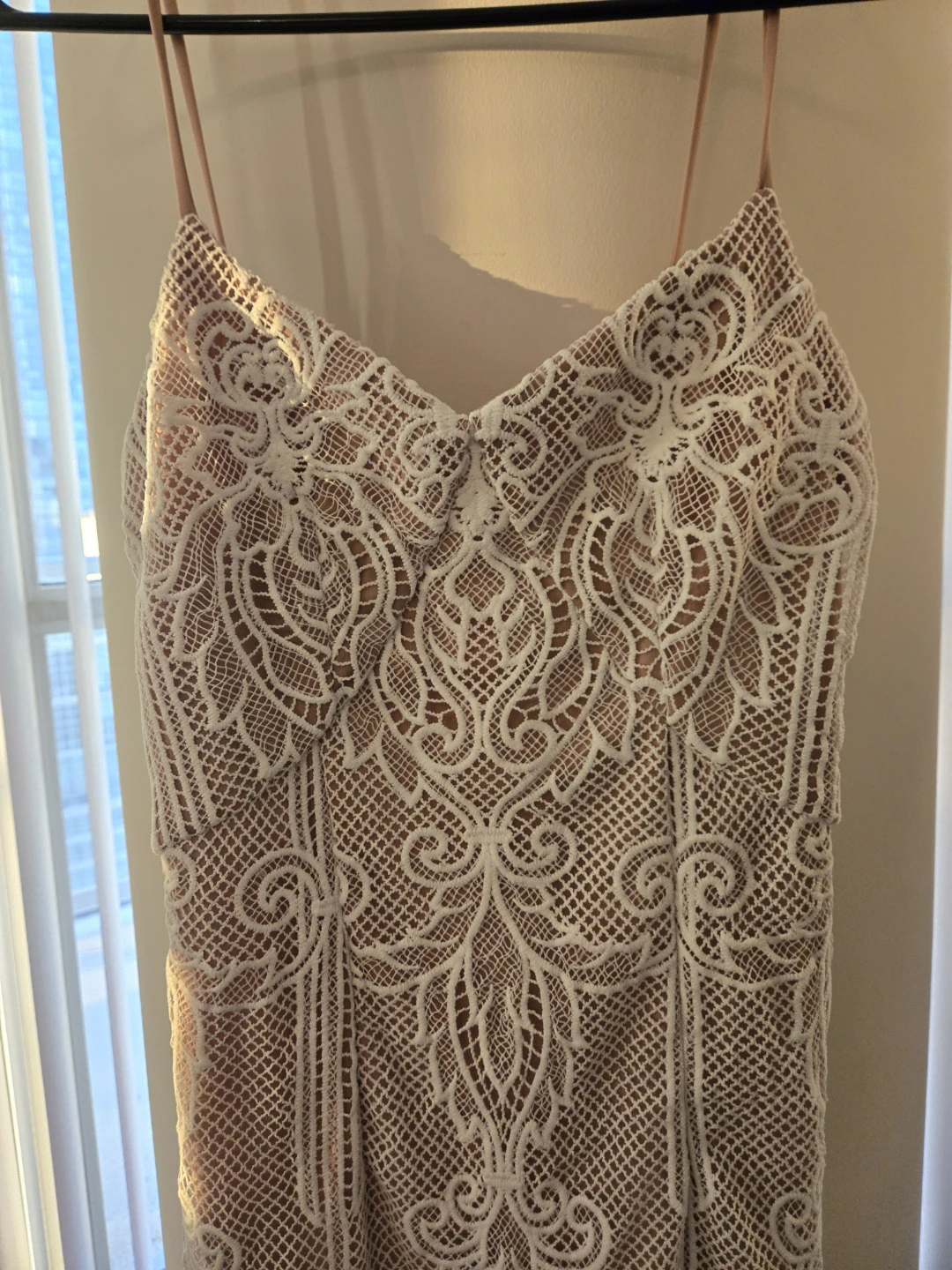 White lace midi mermaid dress - Honey - photo 2