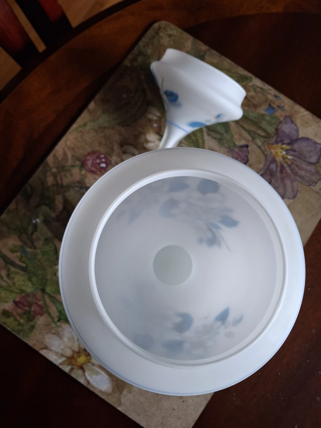 Vintage Frosted Glass Pedestal Candy Dish - photo 4