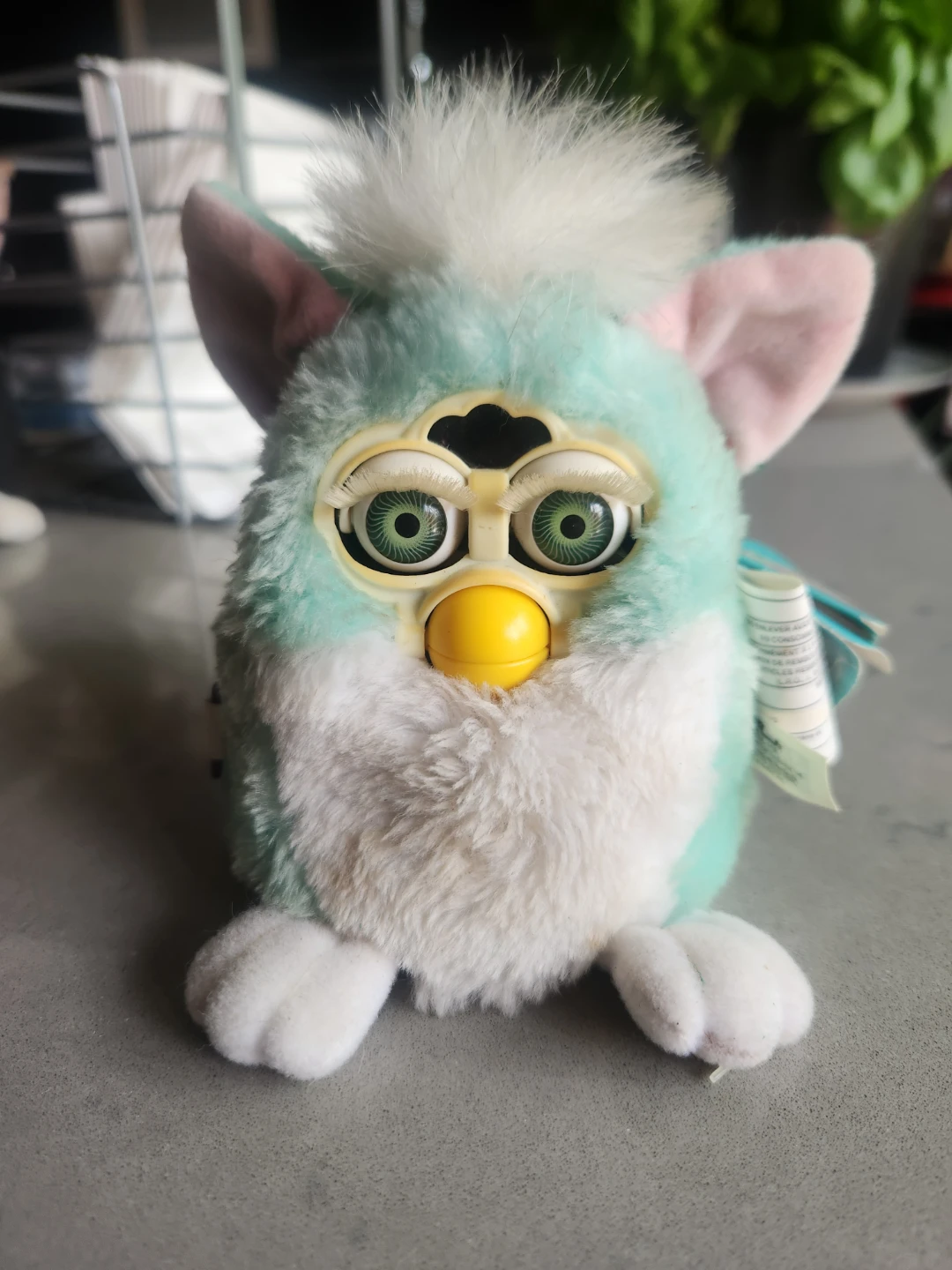 Vintage 1999 Mint Green Furby Baby