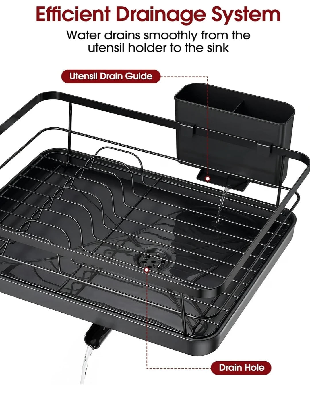 Black Dish Drying Rack - photo 4