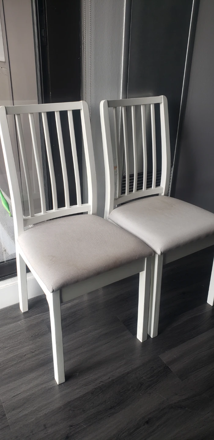 2 IKEA Ekedalen Dining Chairs - White