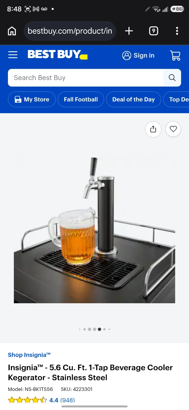 Kegerator CO2 tank, and 1 tap tower setup - photo 2