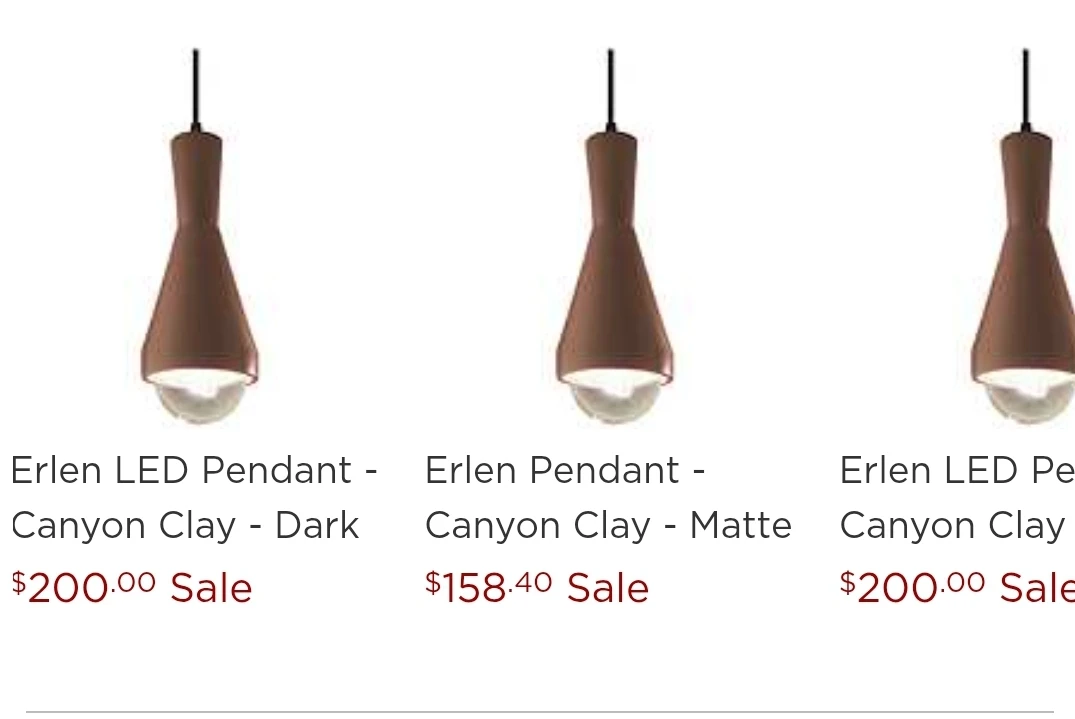 Erlen LED Pendant Light in a Canyon Clay Color " NEW" - photo 5