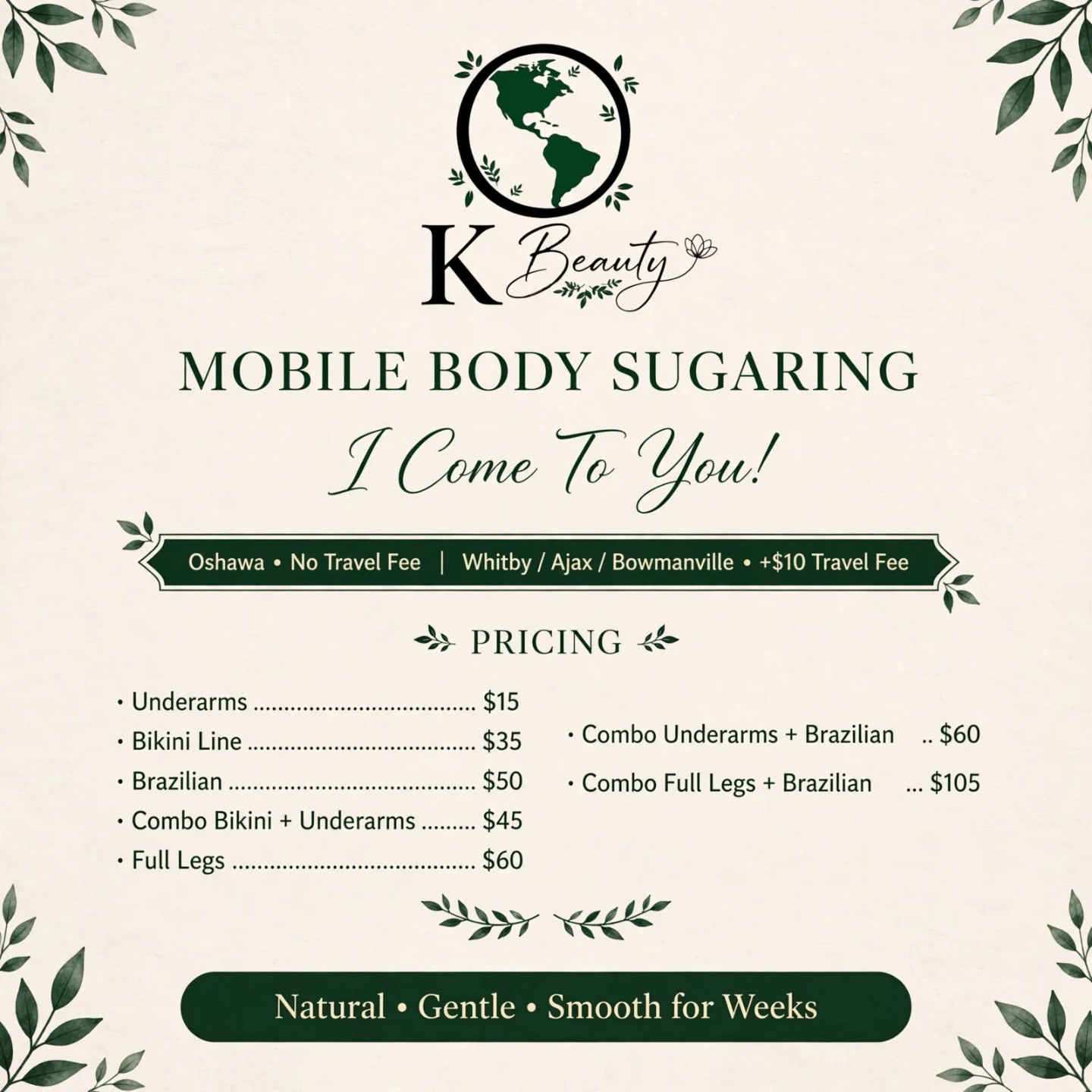 Mobile body Sugaring - HAIR REMOVAL