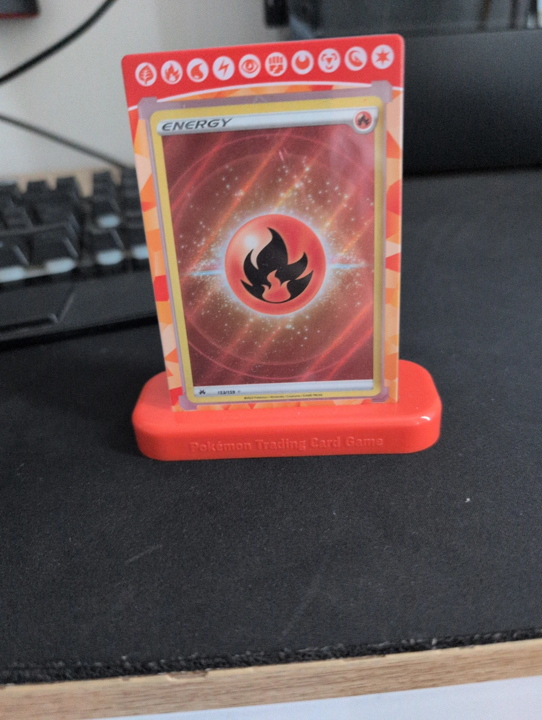 Pokemon Trading Card Game Fire Energy Card Display Stand