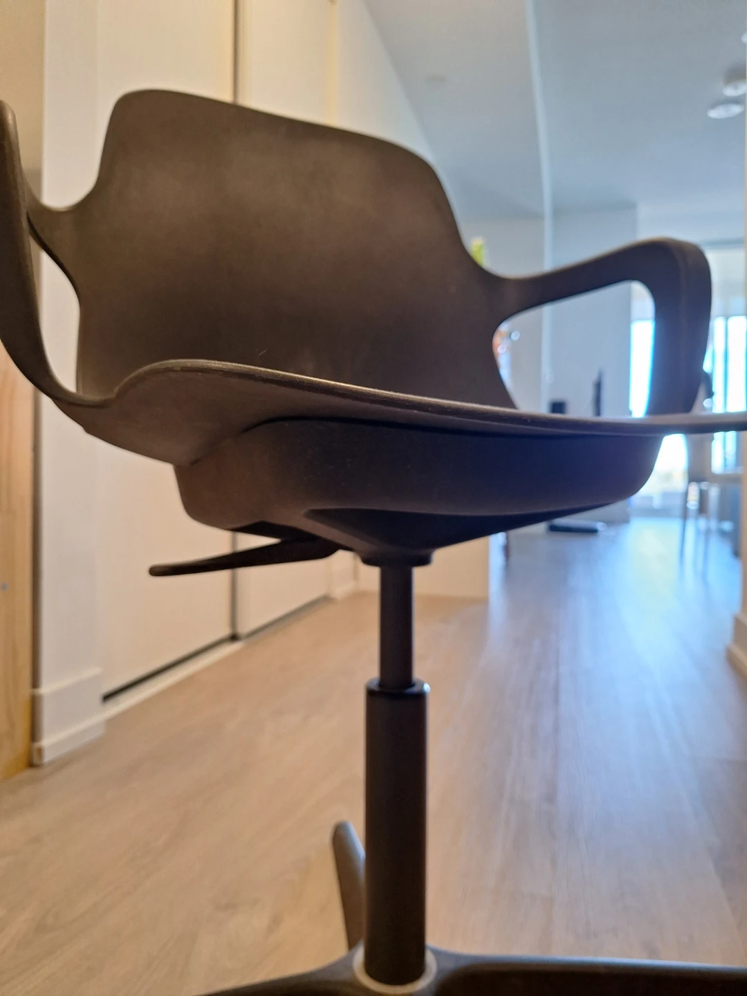 Modern black swivel desk chair