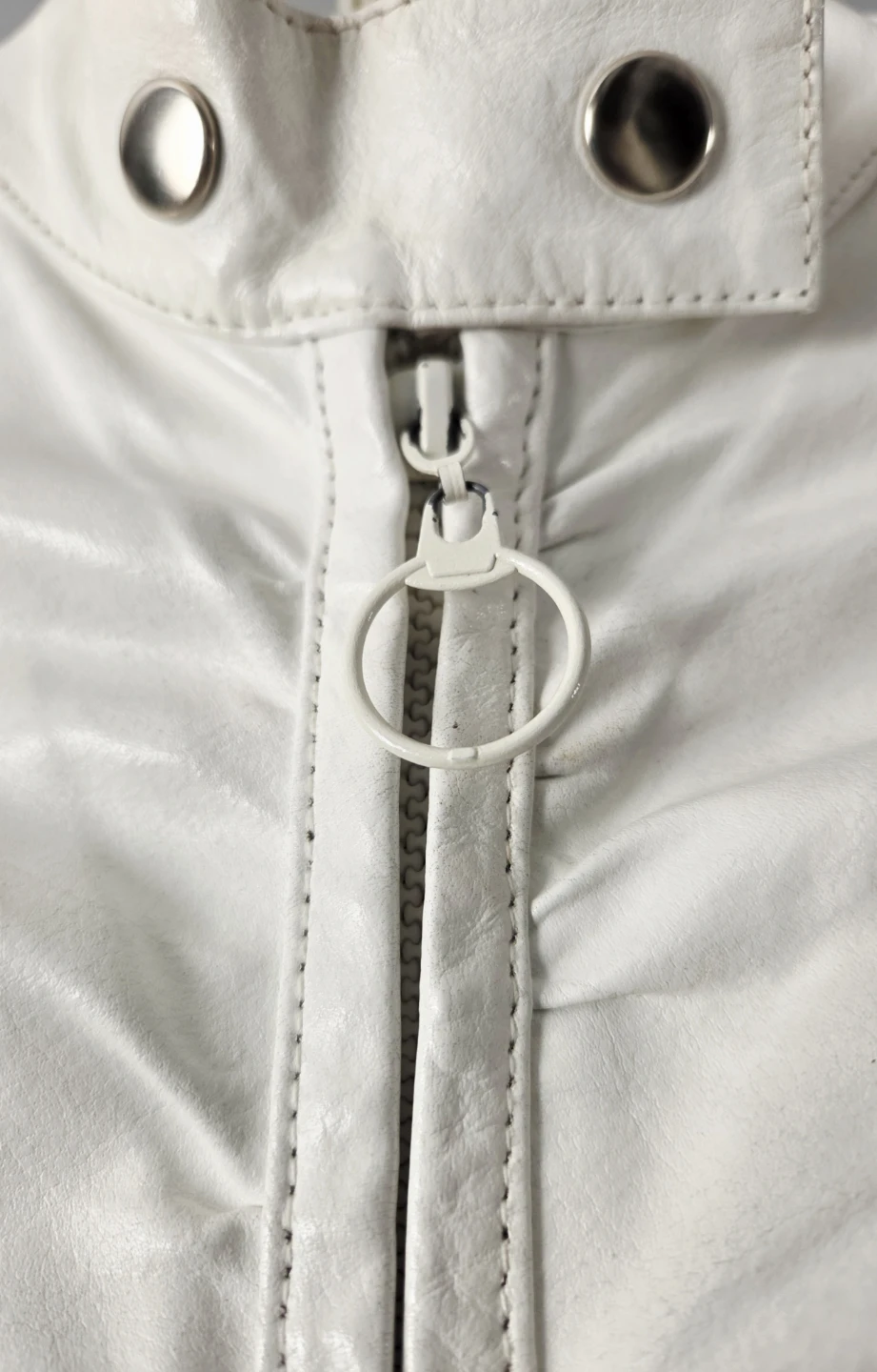 White Leather Jacket - photo 3