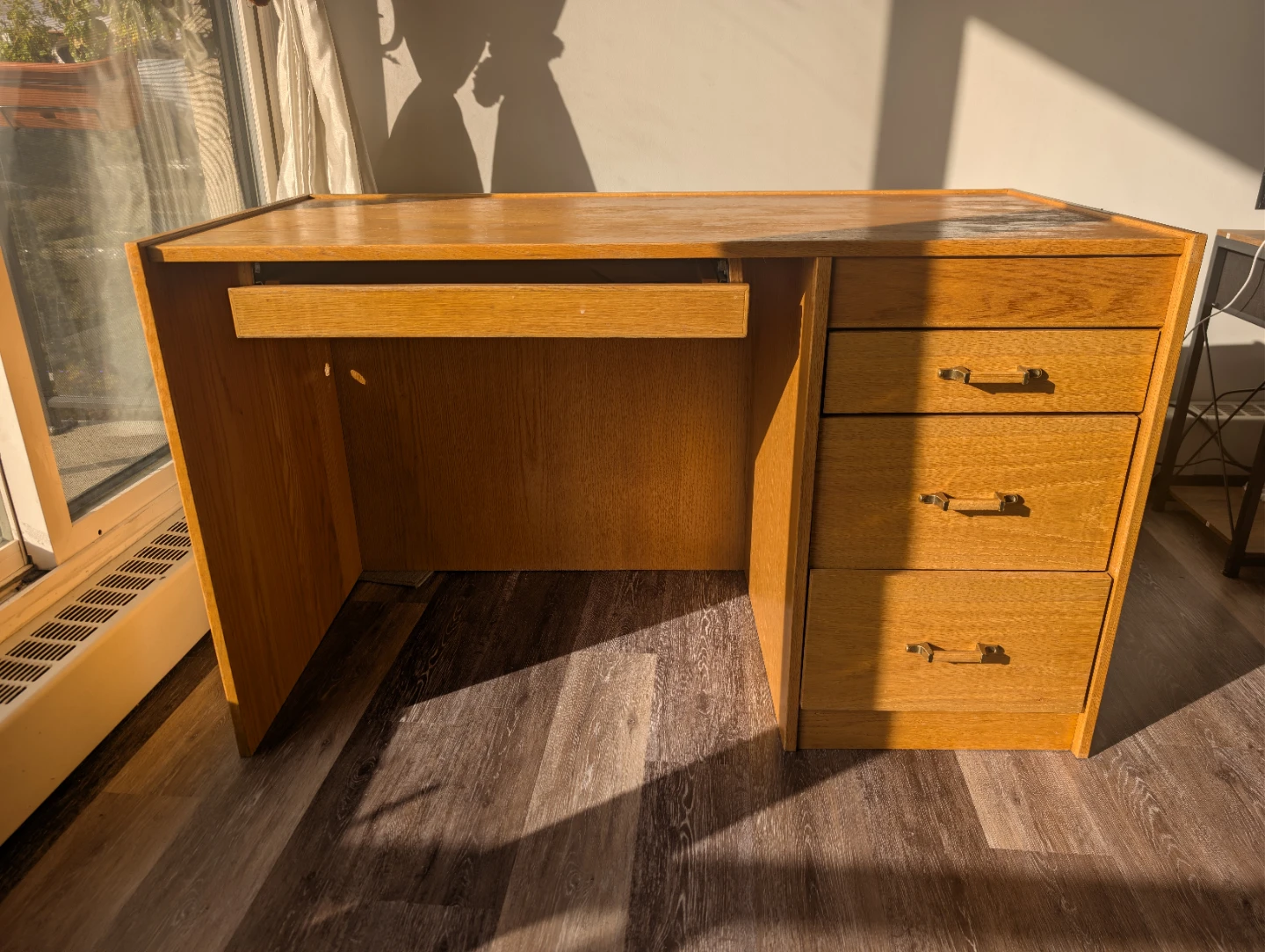 Wooden Desk with Drawers