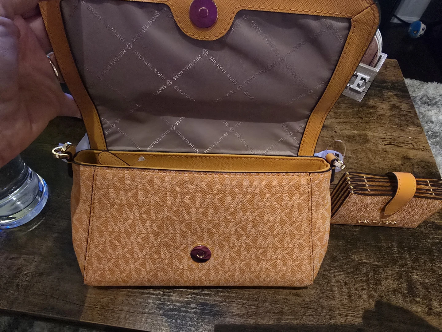 Michael Kors Orange MK Logo Crossbody Bag - photo 4