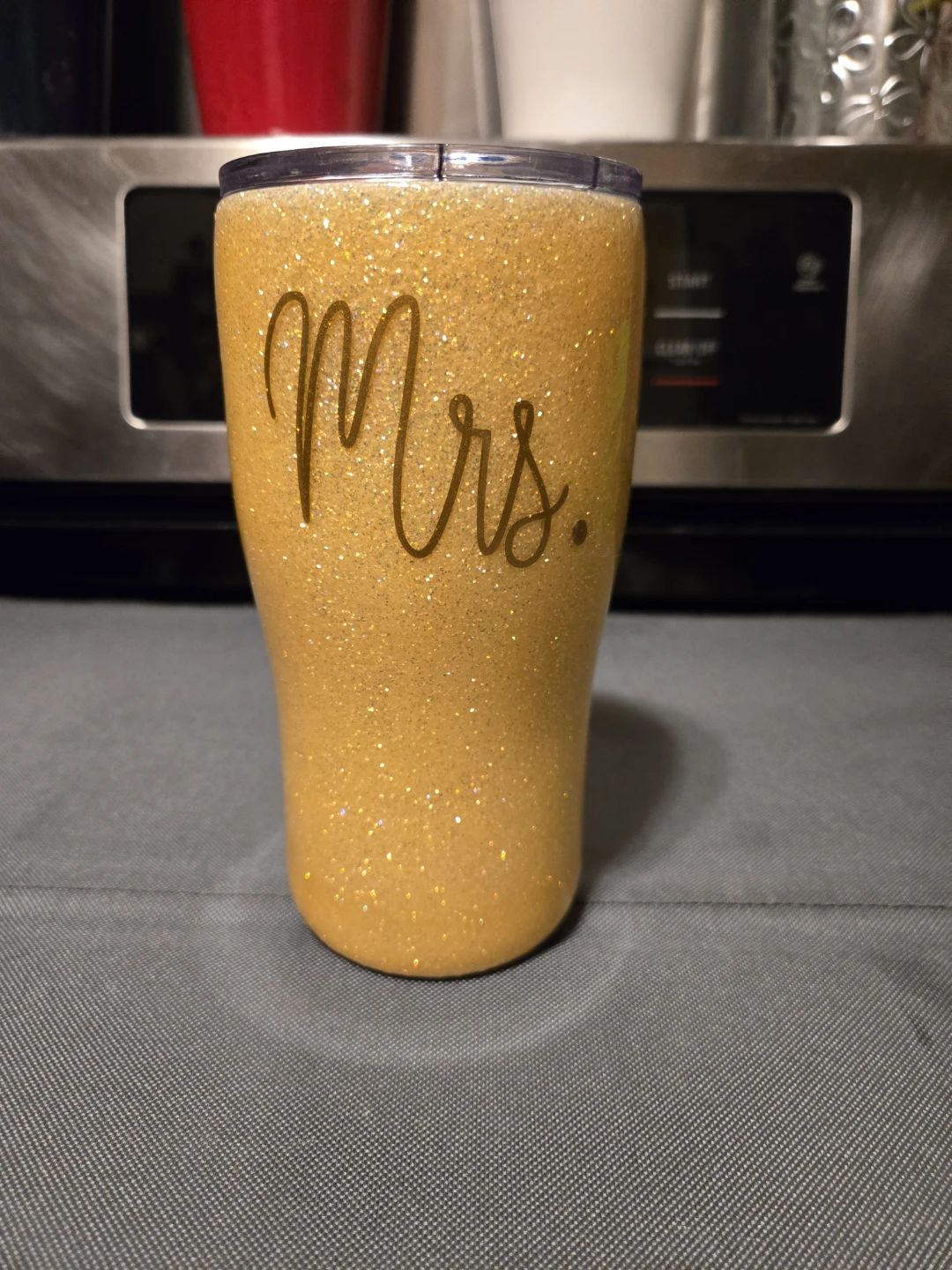 Glittered Mrs. Tumbler