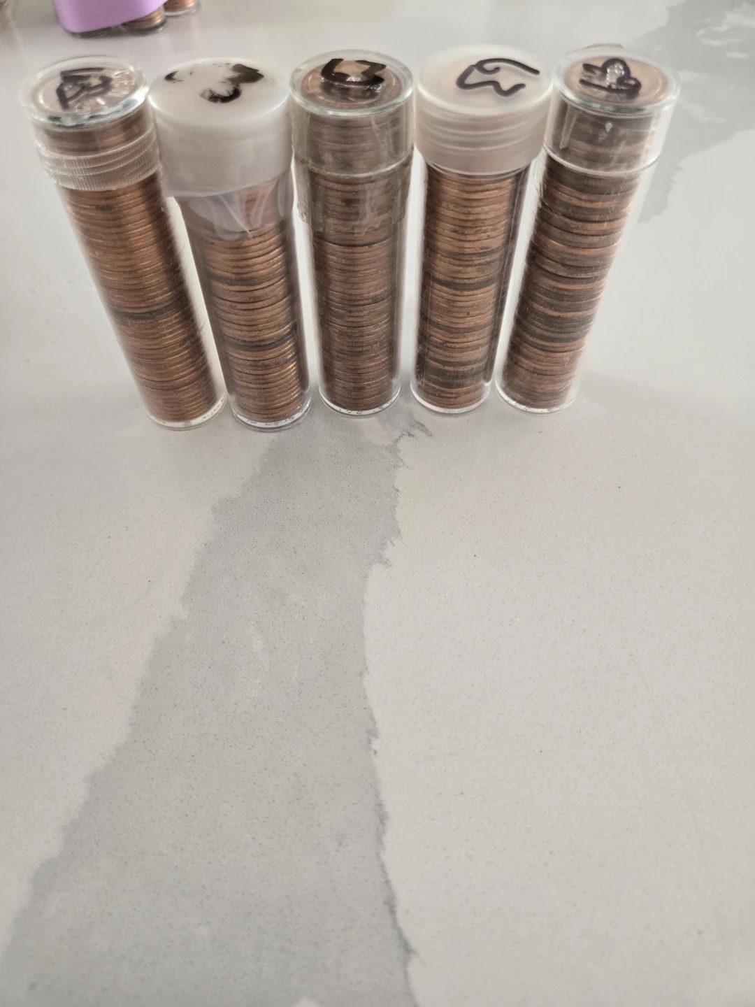 5 Rolls of Vintage 1963 Canadian Pennies