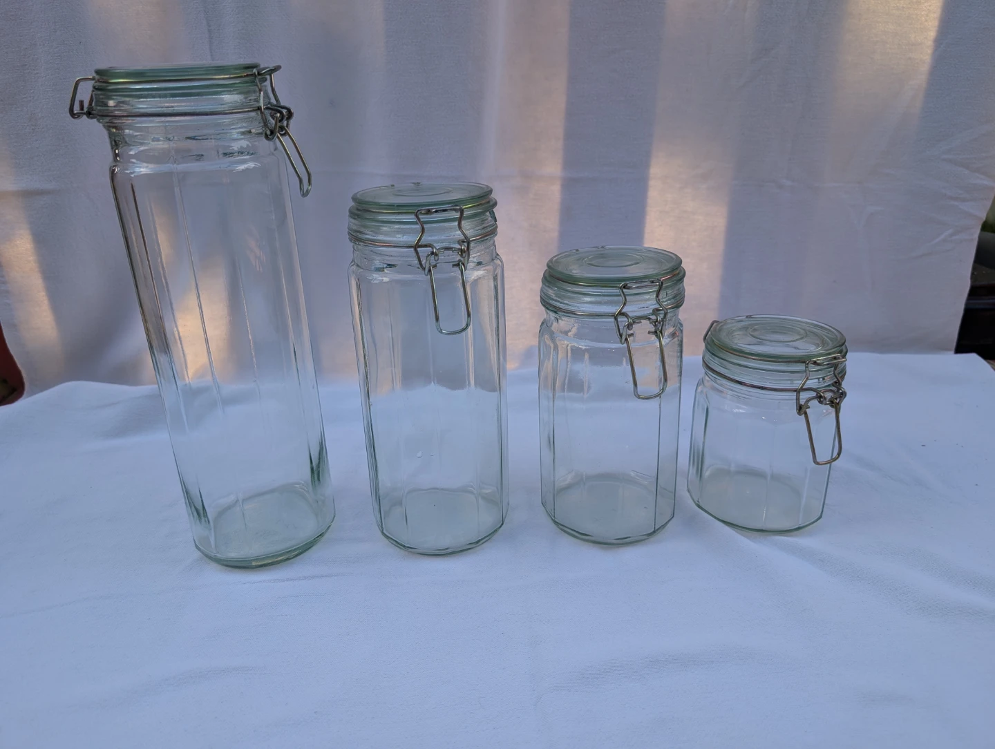 4 piece glass canister set