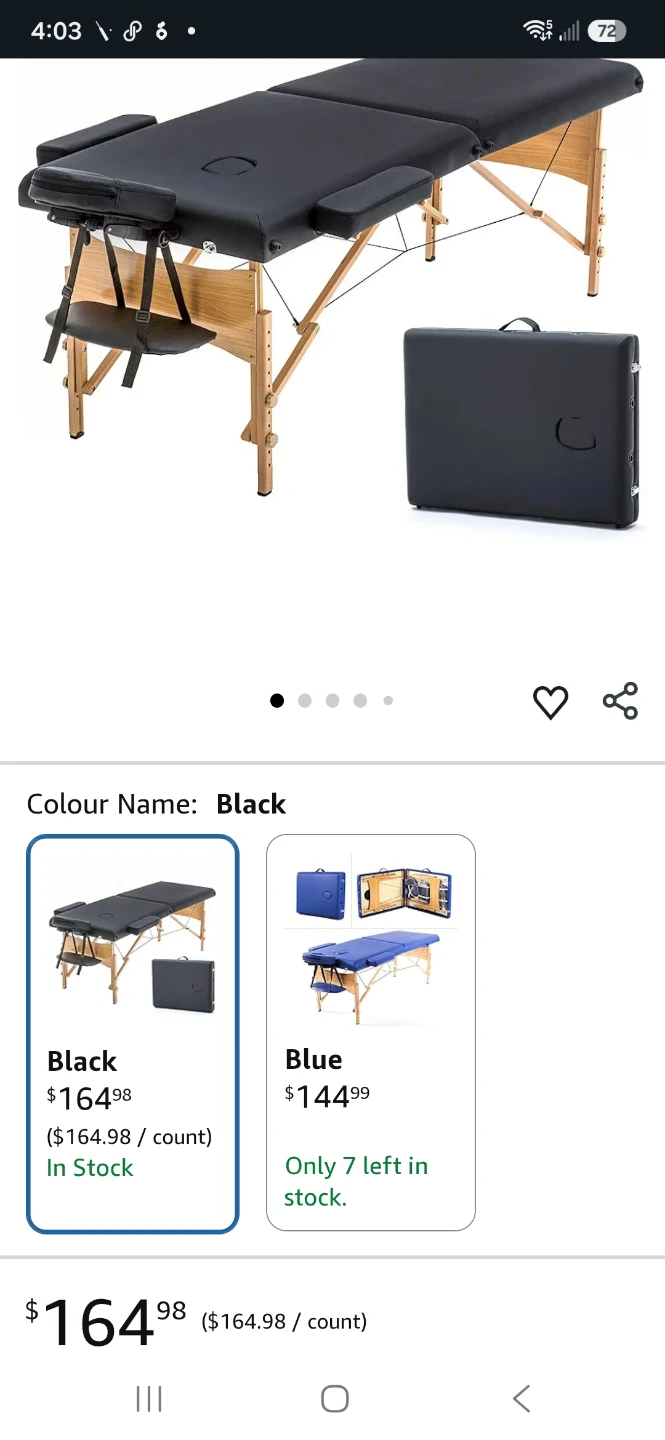 Portable Massage Table - Black - photo 4