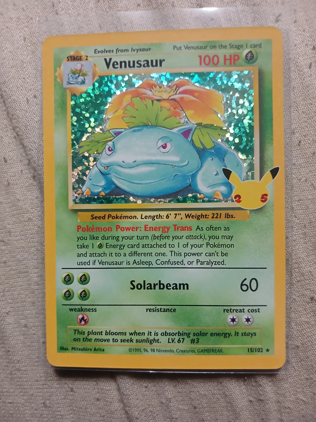 Holo Venusaur Reprint 15/102 2021 Pokémon Card