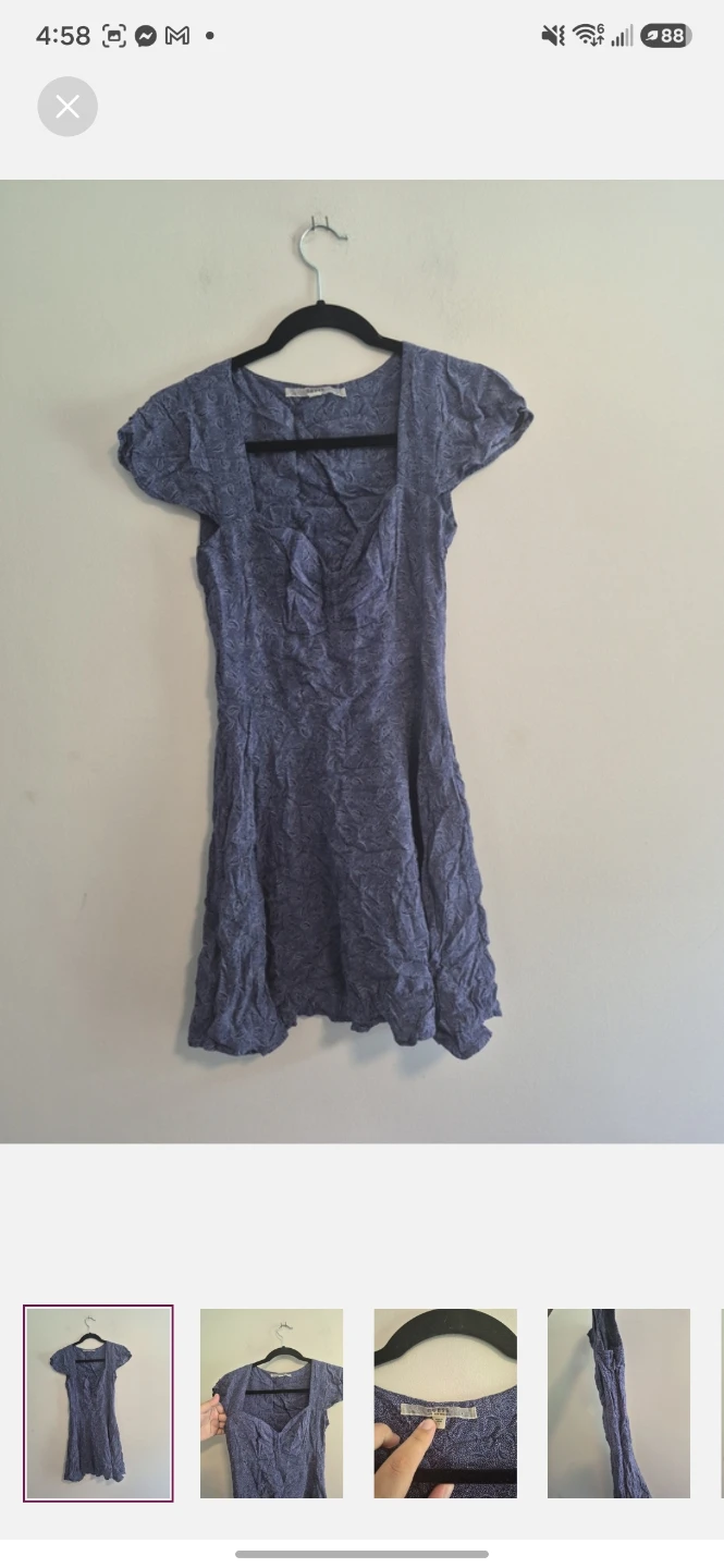Guess Los Angeles blue patterned dress