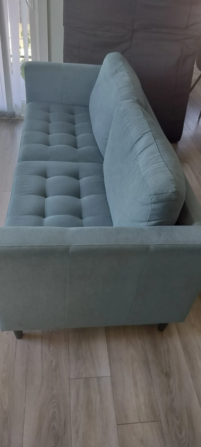 Blue mid-century style sofa - photo 2