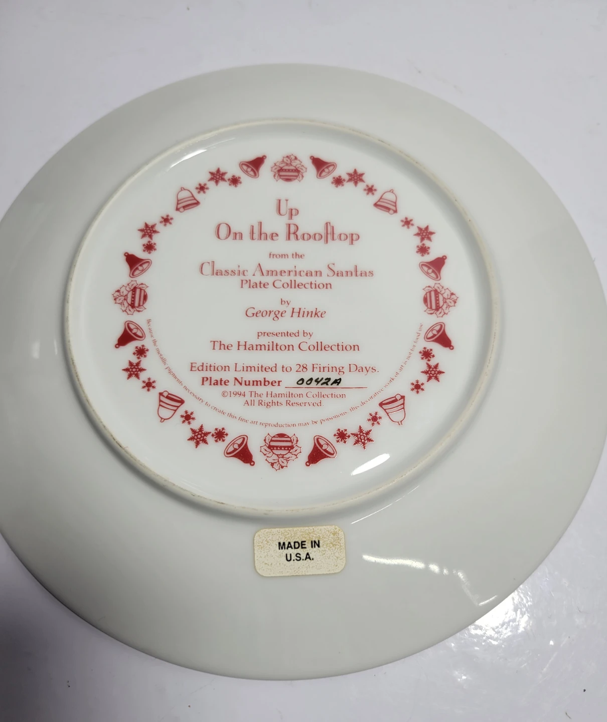 George Hinke Up On The Rooftop Decorative Plate - photo 4