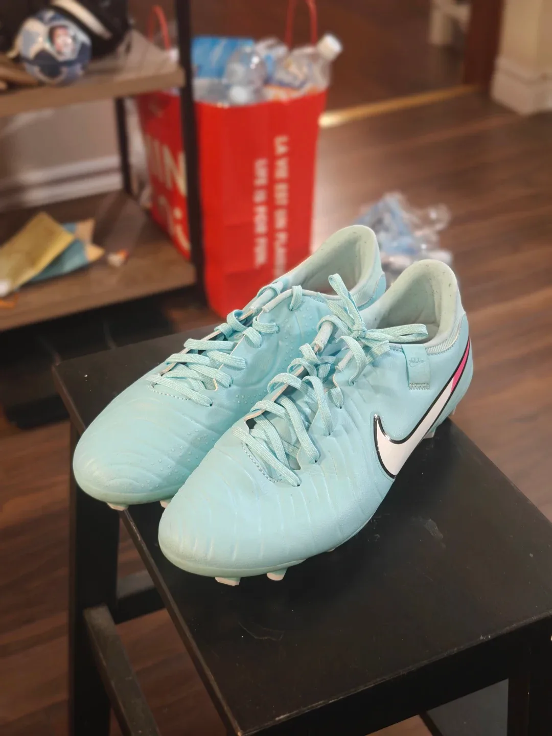 Nike Light Blue Tiemp Legend 10 Academy Soccer Cleats