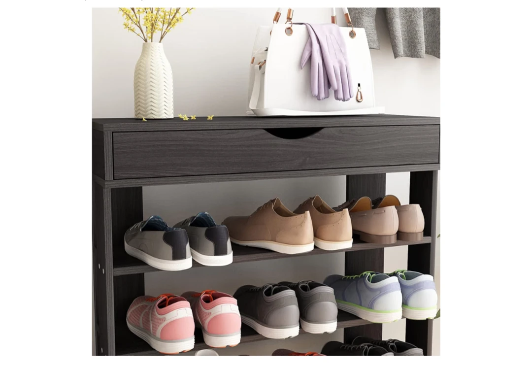 5-Tier Shoe Rack with Cabinet 🏈 - photo 3