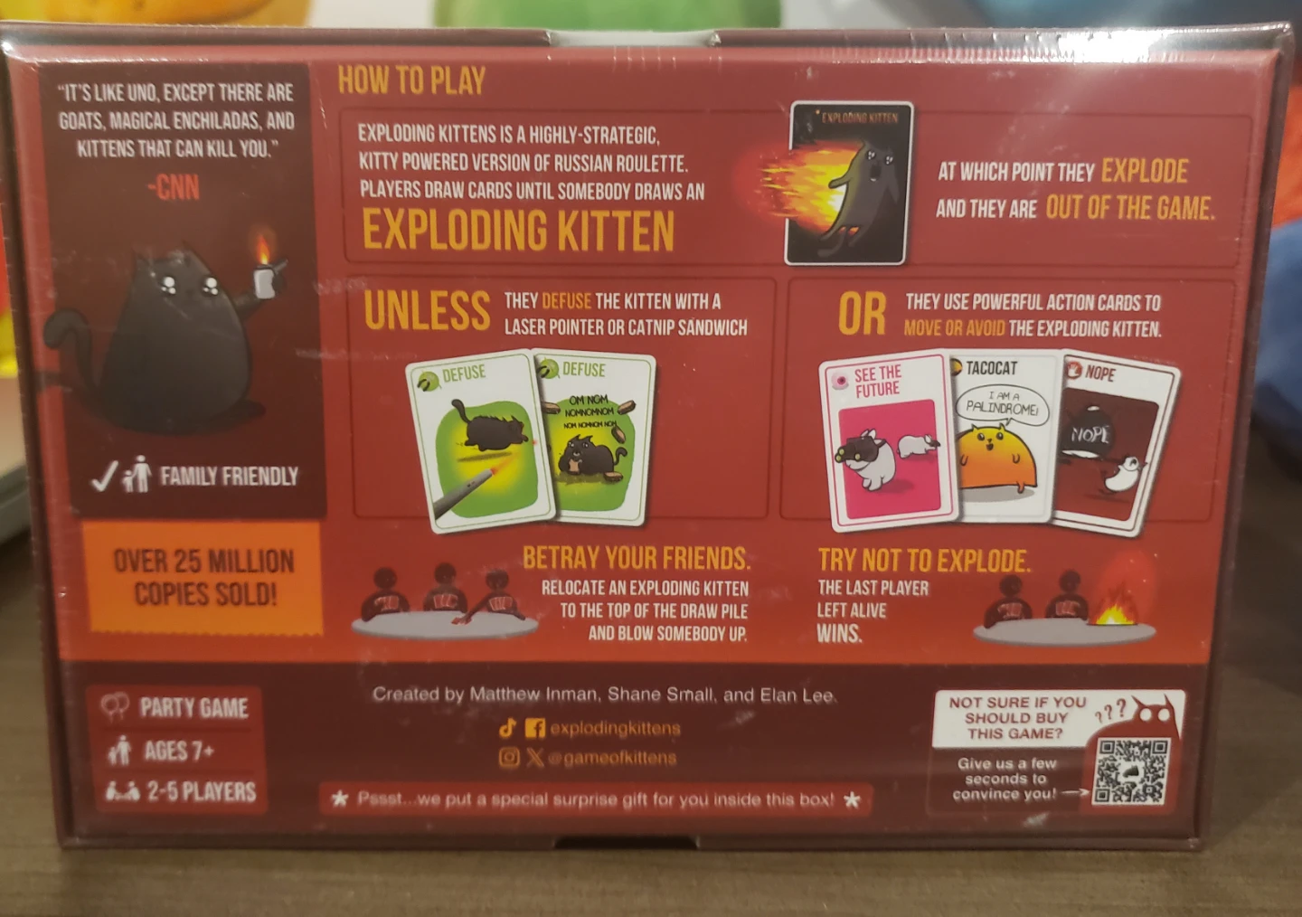 Exploding Kittens Original Edition Card Game - photo 2