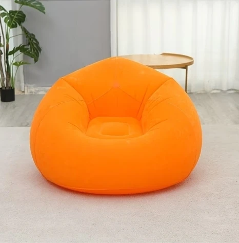 Orange Inflatable Bean Bag Chair